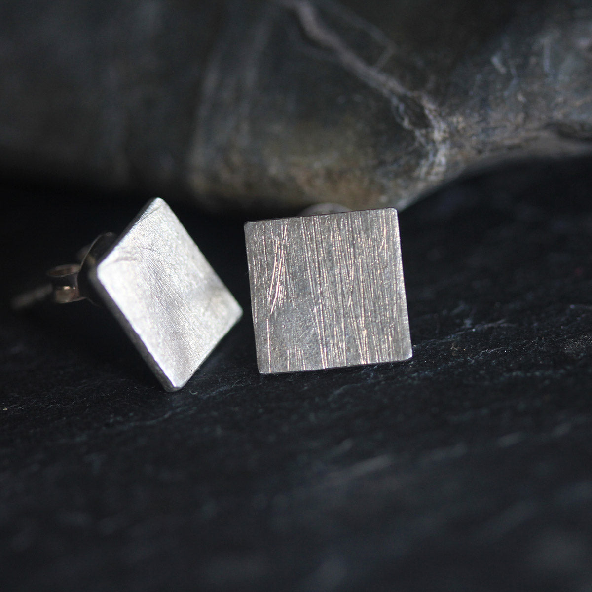 Flat Square Studs ｜Stories of Silver