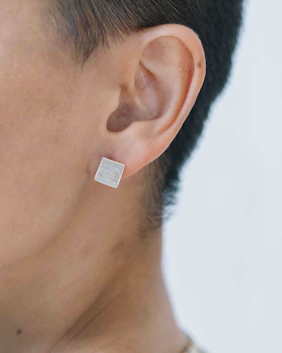 Flat Square Studs ｜Stories of Silver