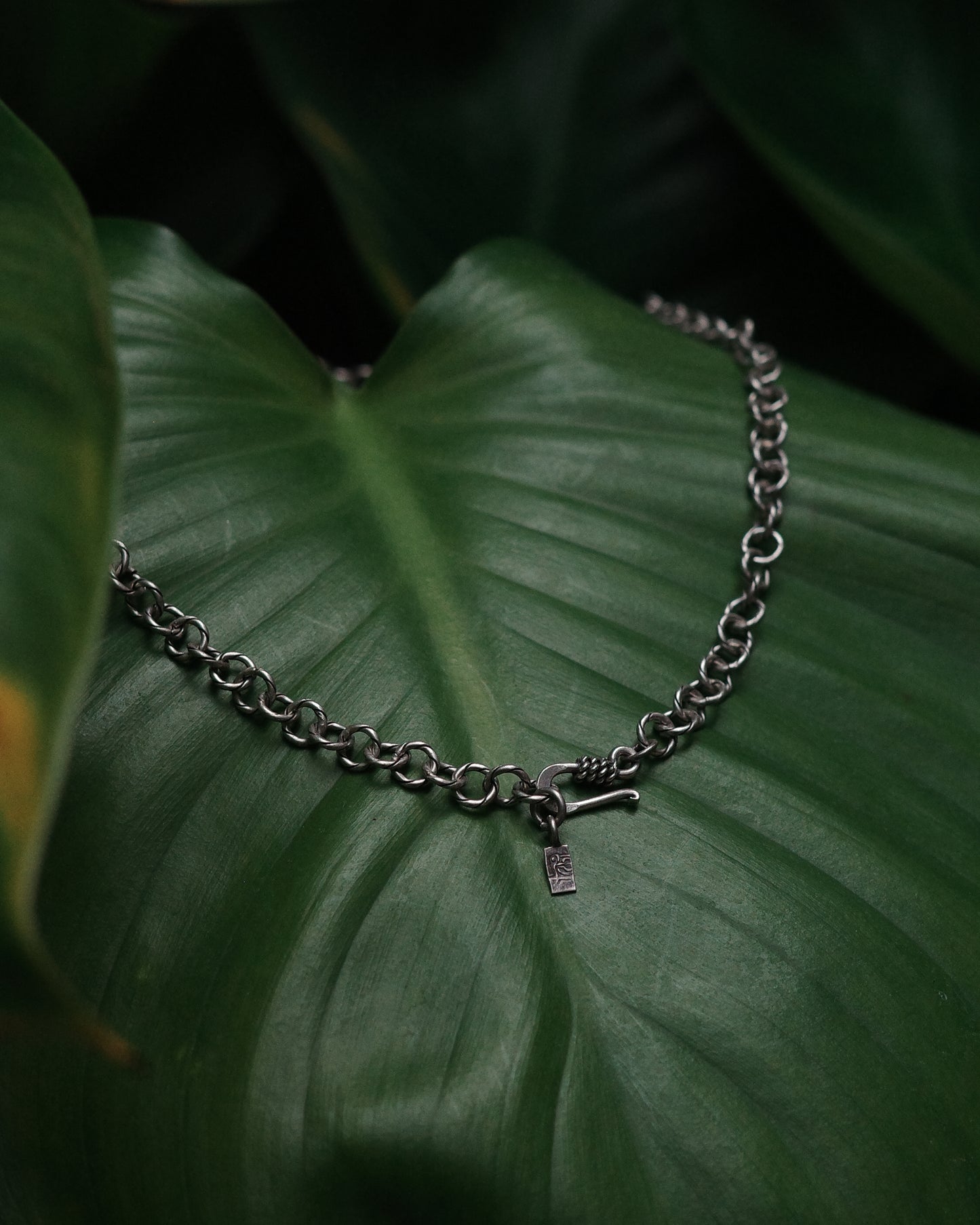 Karen Hill Tribe Silver Work , Necklace handcrafted in Thailand by Taki . WAVE pattern. Sold in Hong Kong by certified.fingers.