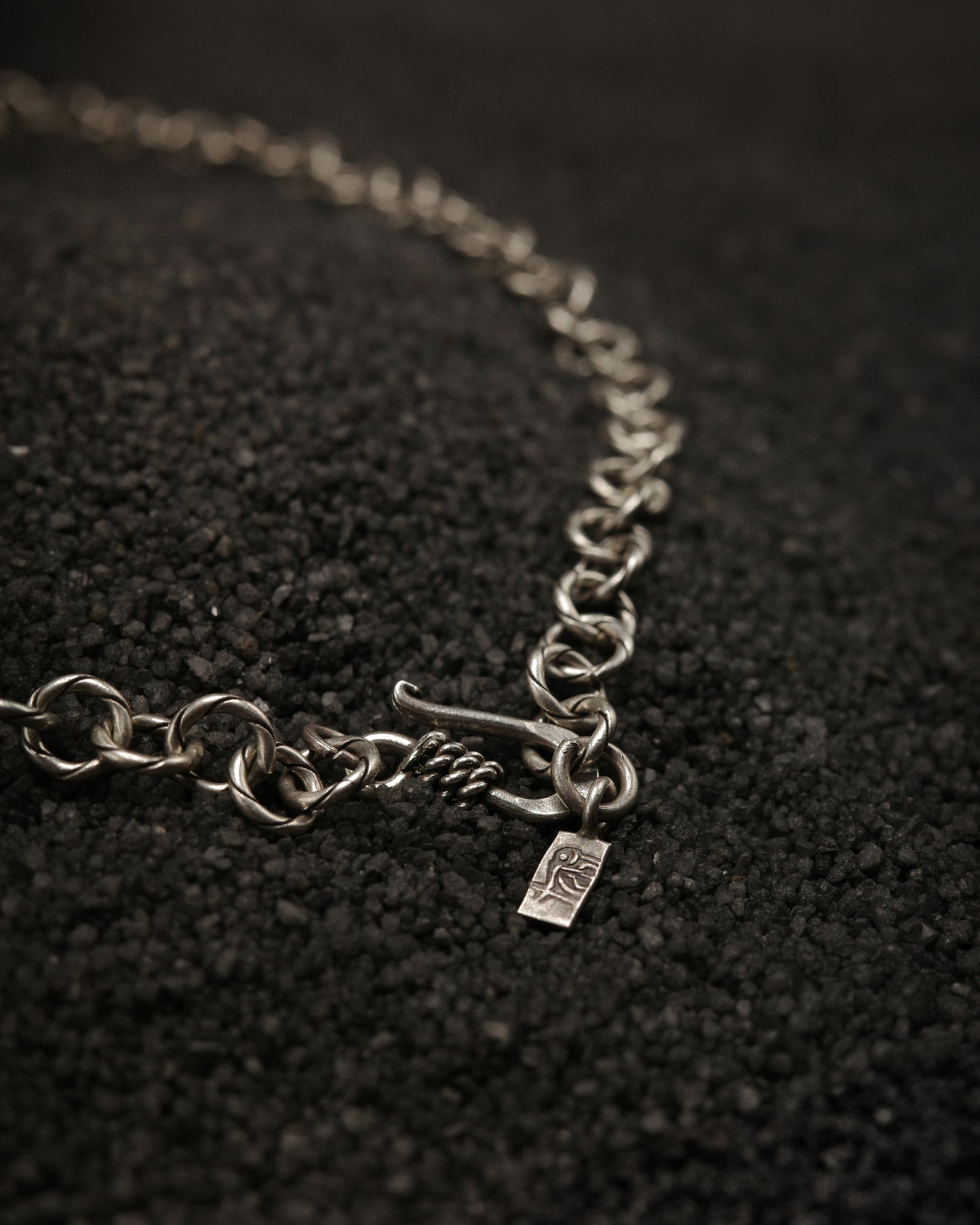 Karen Hill Tribe Silver Work , Necklace handcrafted in Thailand by Taki . WAVE pattern. Sold in Hong Kong by certified.fingers.
