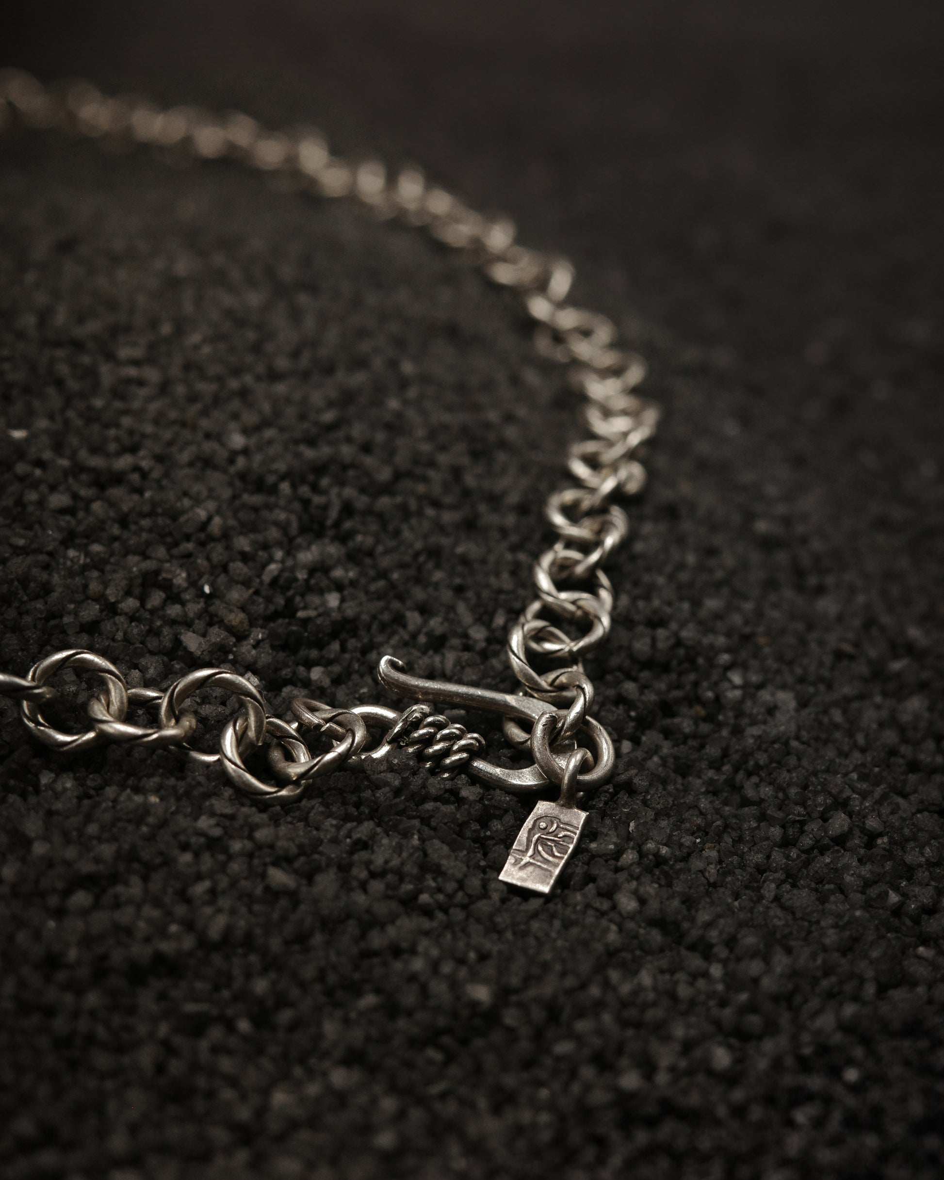 Karen Hill Tribe Silver Work , Necklace handcrafted in Thailand by Taki . WAVE pattern. Sold in Hong Kong by certified.fingers.
