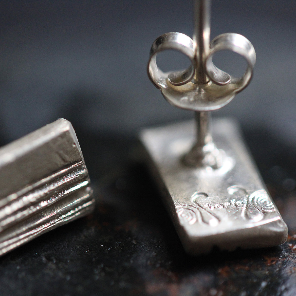 Wood Grain Studs | Stories of Silver
