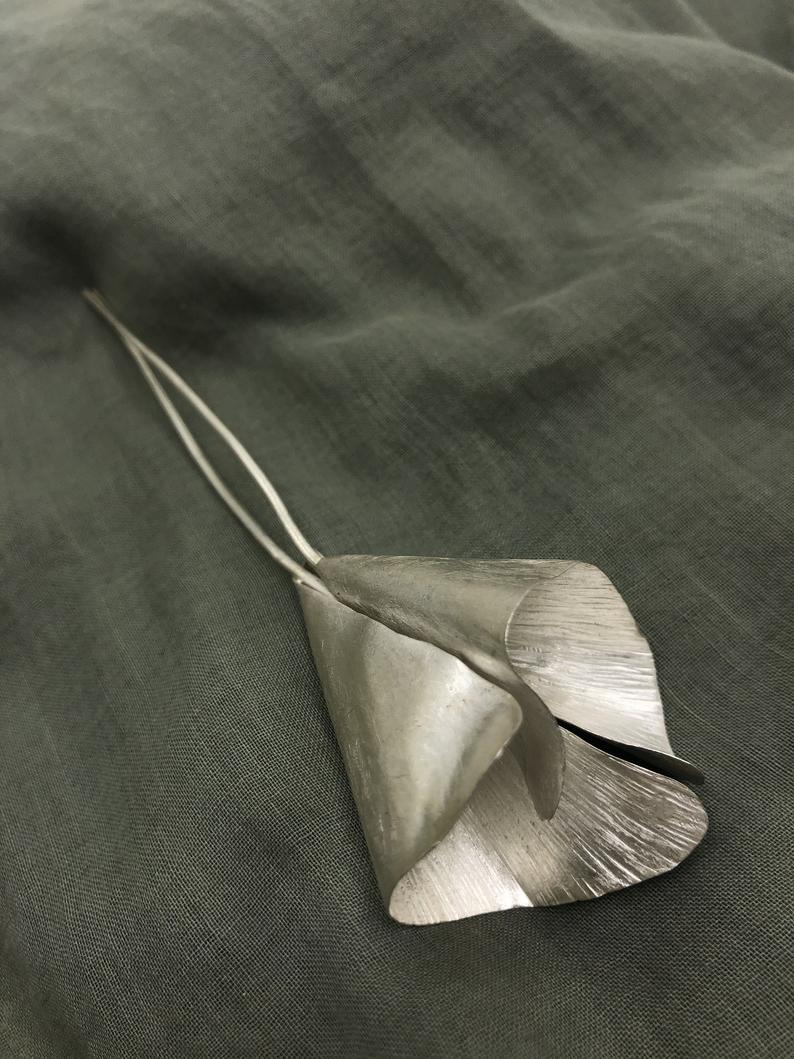 Flower Bud Hair Pin | Stories of Silver
